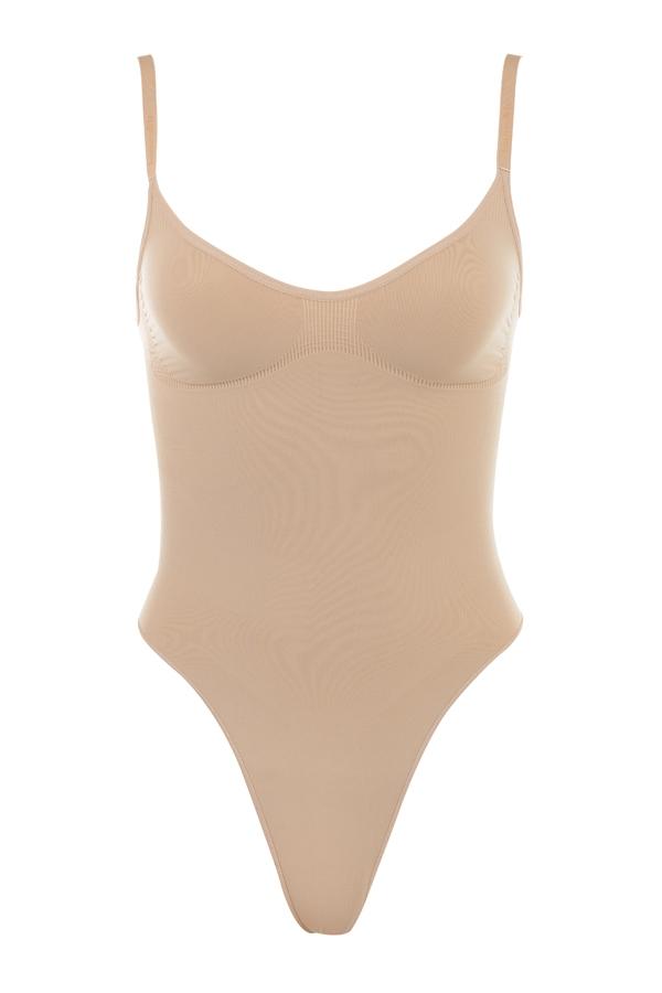  sculpting thong bodysuit almond Product Image