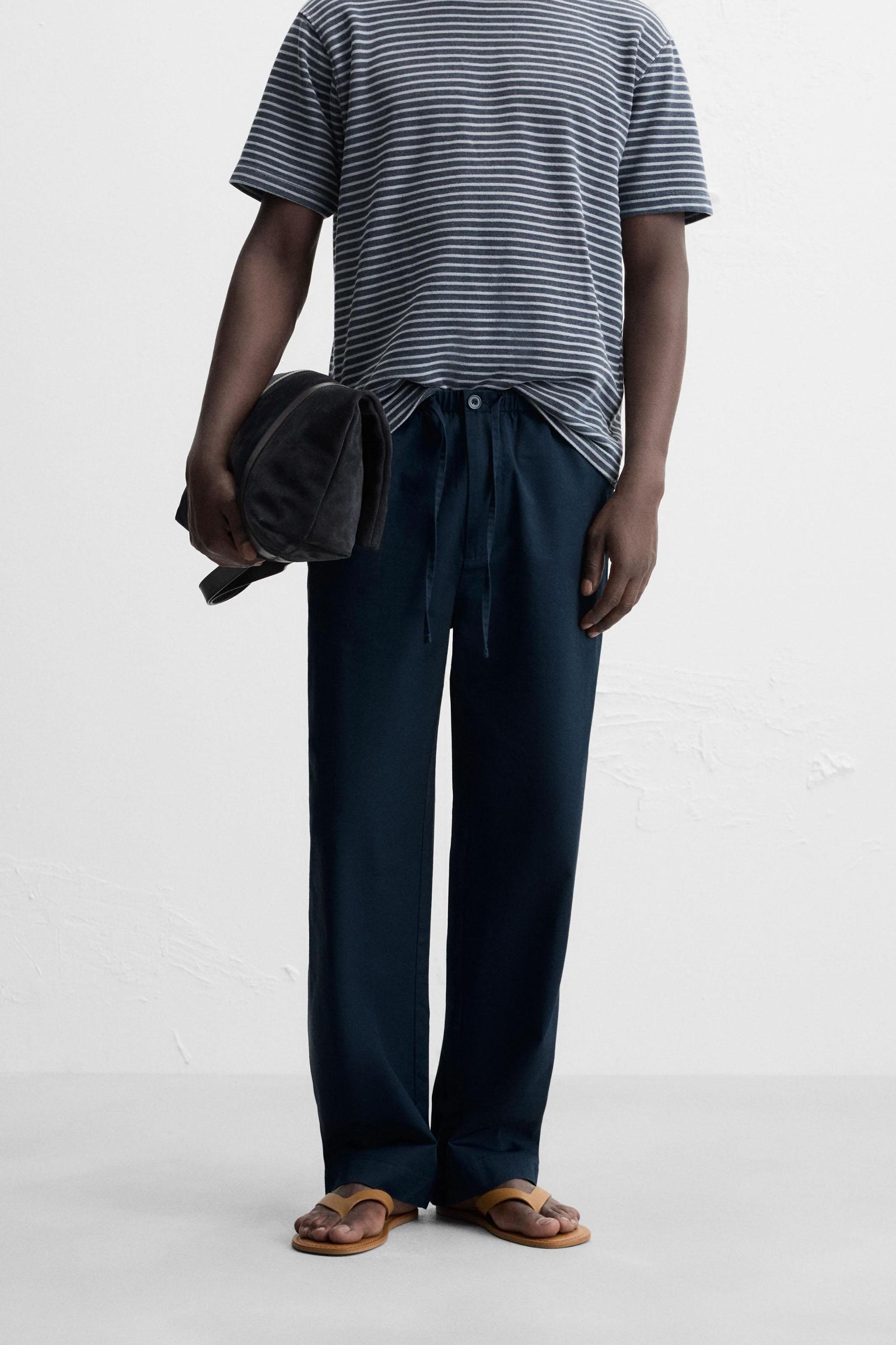 RELAXED STRAIGHT FIT PANTS Product Image