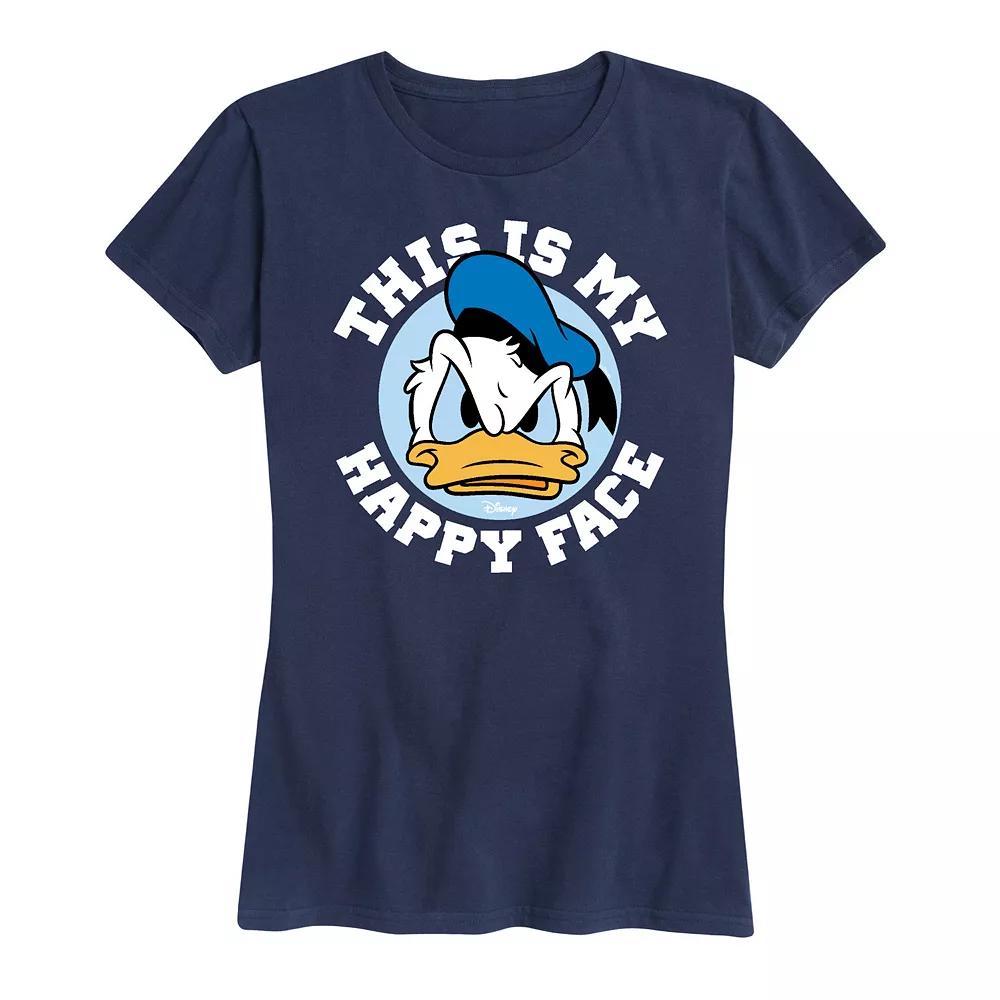 Disney's Donald Duck Women's This Is My Happy Face Graphic Tee,  Product Image