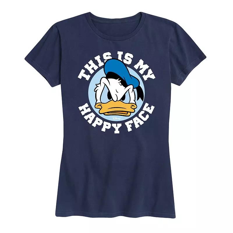 Disney's Donald Duck Women's This Is My Happy Face Graphic Tee,  Product Image