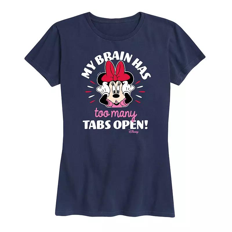 Disney's Minnie Mouse My Brain Too Many Tabs Graphic Tee, Women's,  Product Image