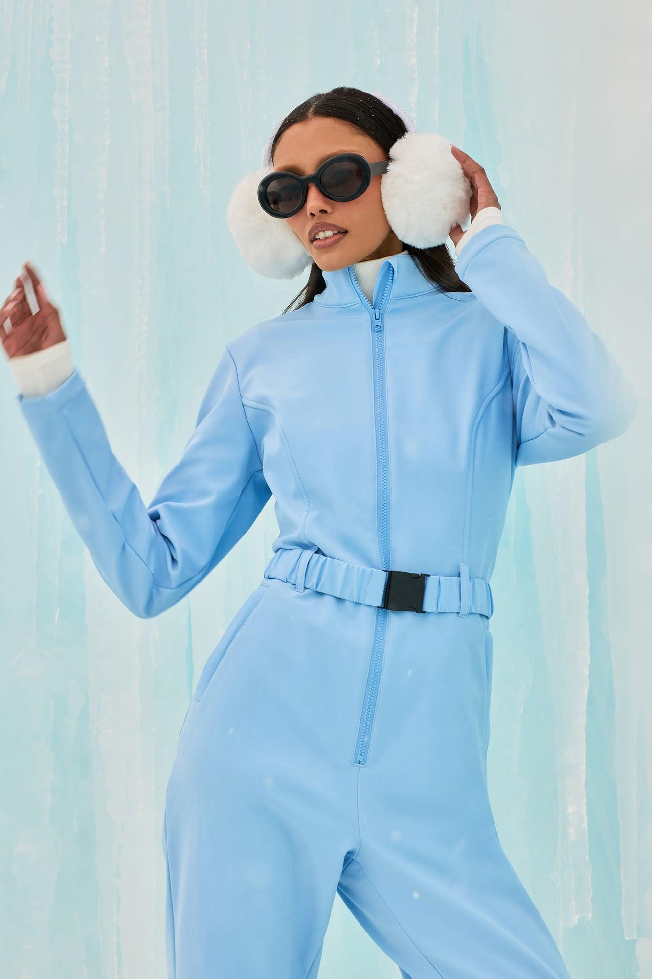 Cross Country Ski Jumpsuit - Light Blue Product Image