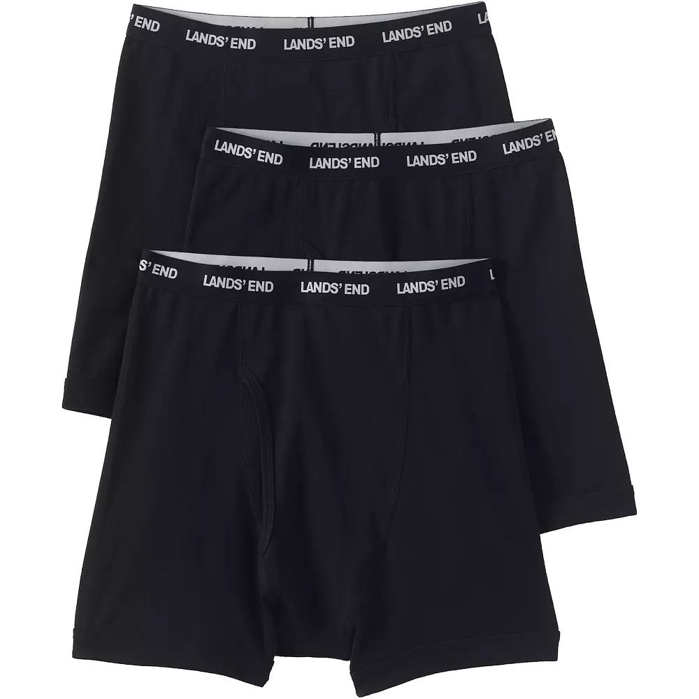 Big & Tall Lands' End 3-Pack Knit Boxer Briefs, Men's,  Product Image