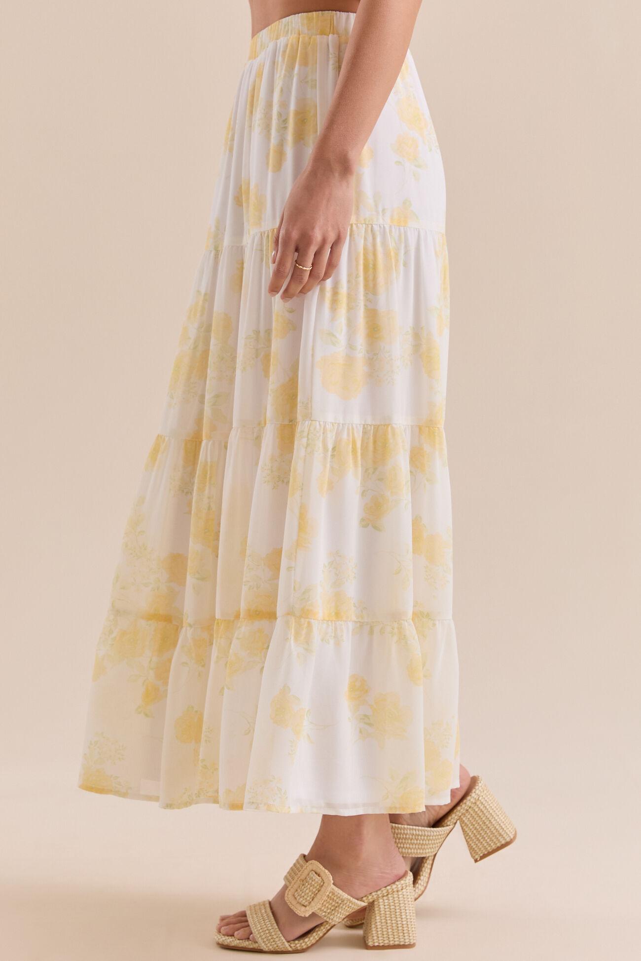 Elle Floral Midi Skirt Product Image