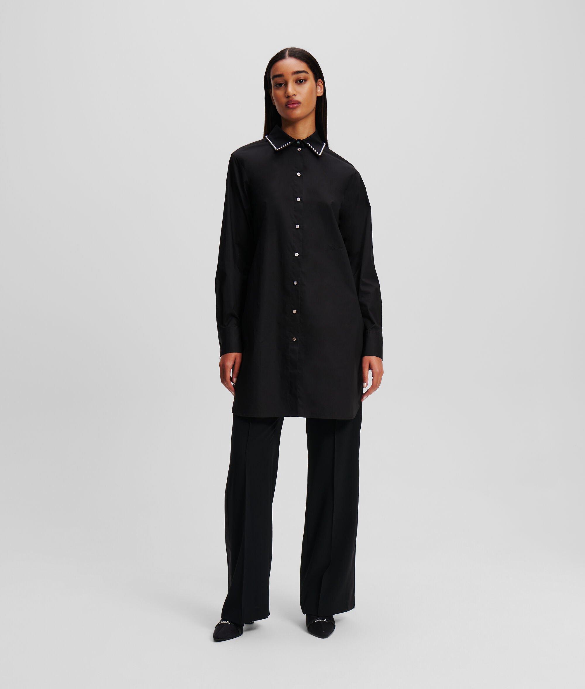 PEARL-EMBELLISHED TUNIC SHIRT Product Image