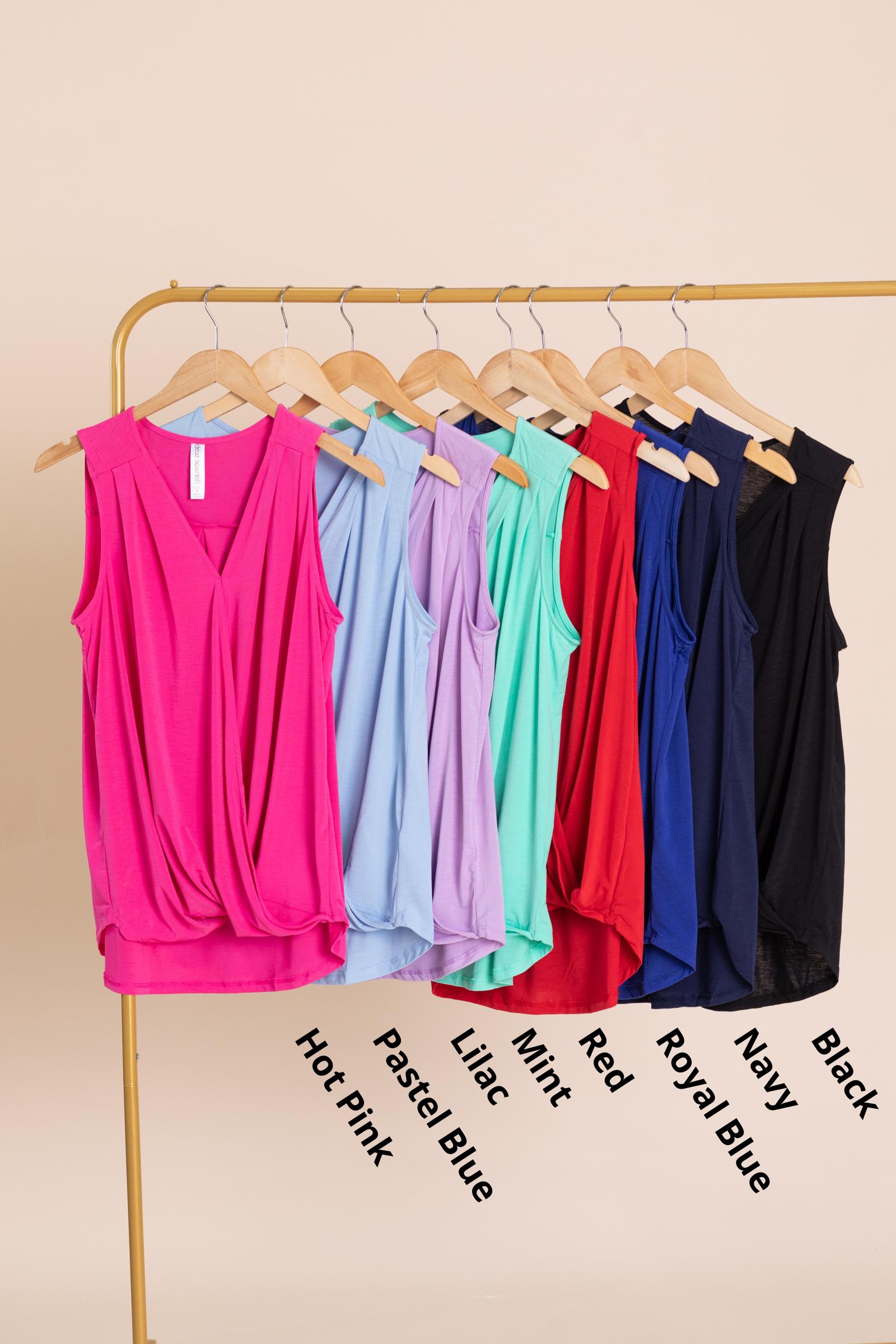 Surplice Wrinkle Free Tank Top Product Image