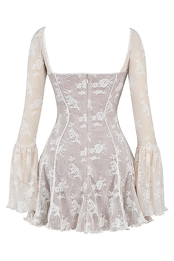 Analissa  vintage cream lace corset dress Product Image
