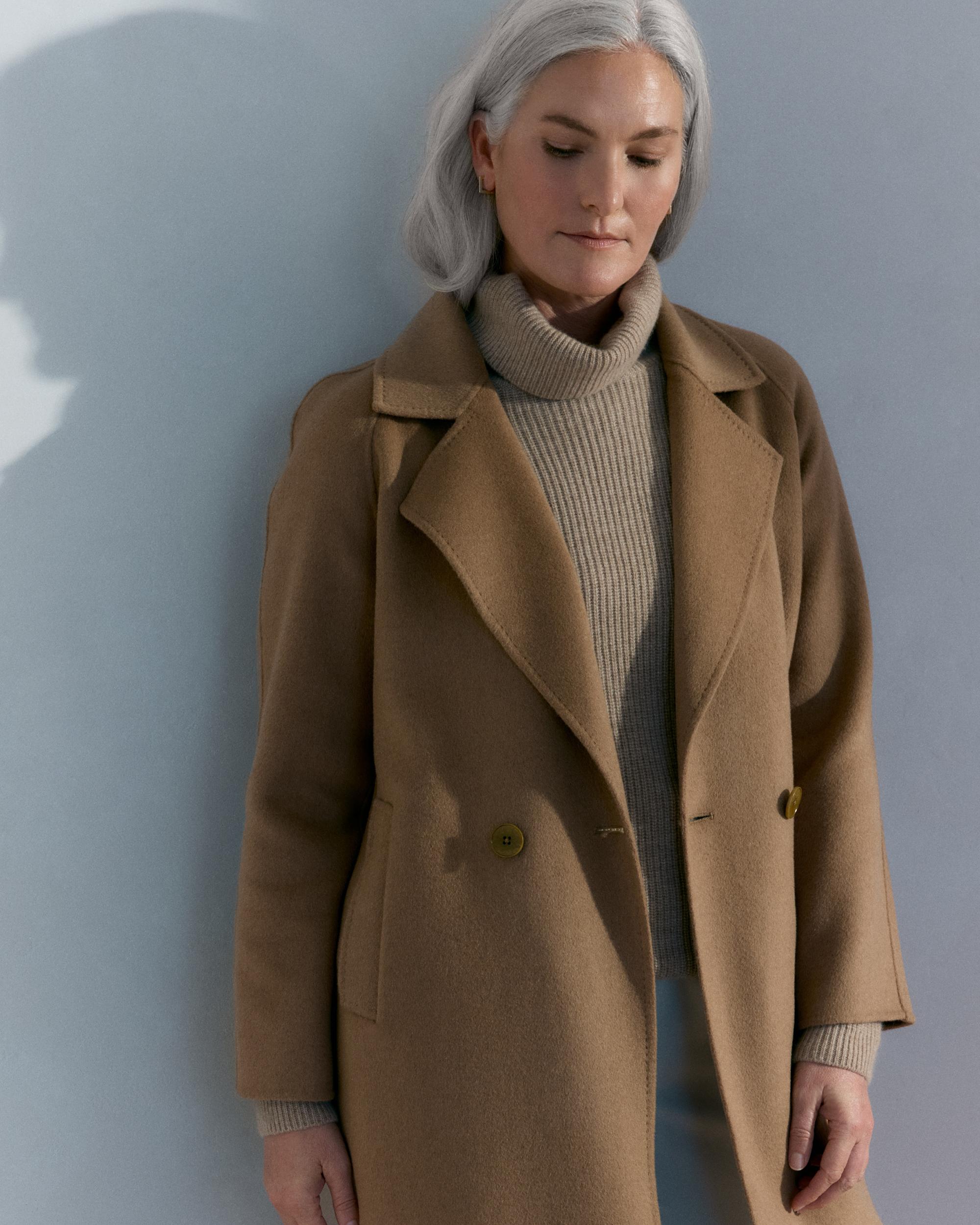 Quince | Women's Double-Faced Merino Wool Notched Lapel Coat Size XL Product Image