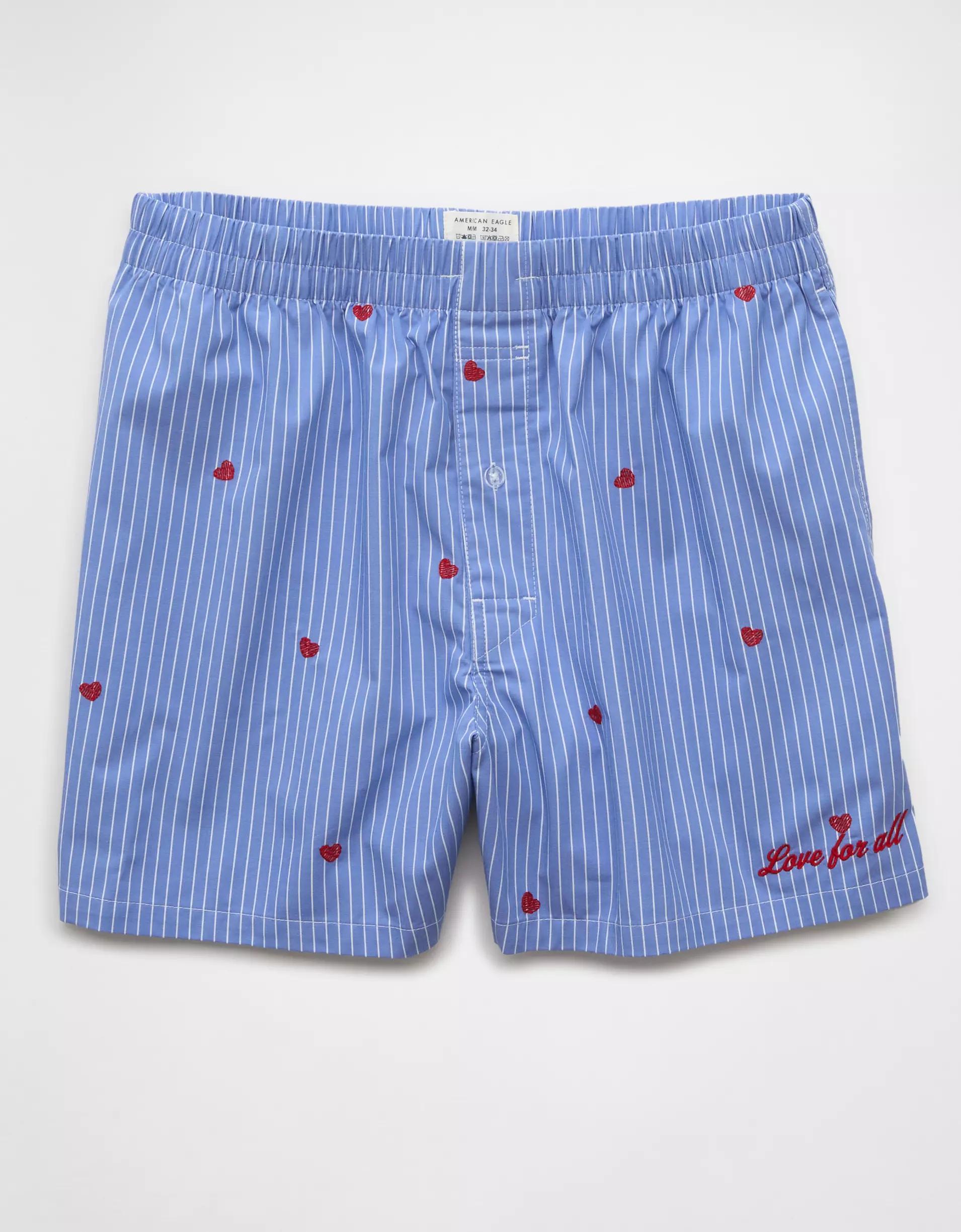 AEO Men's Striped Hearts Poplin Pocket Boxer Short Product Image