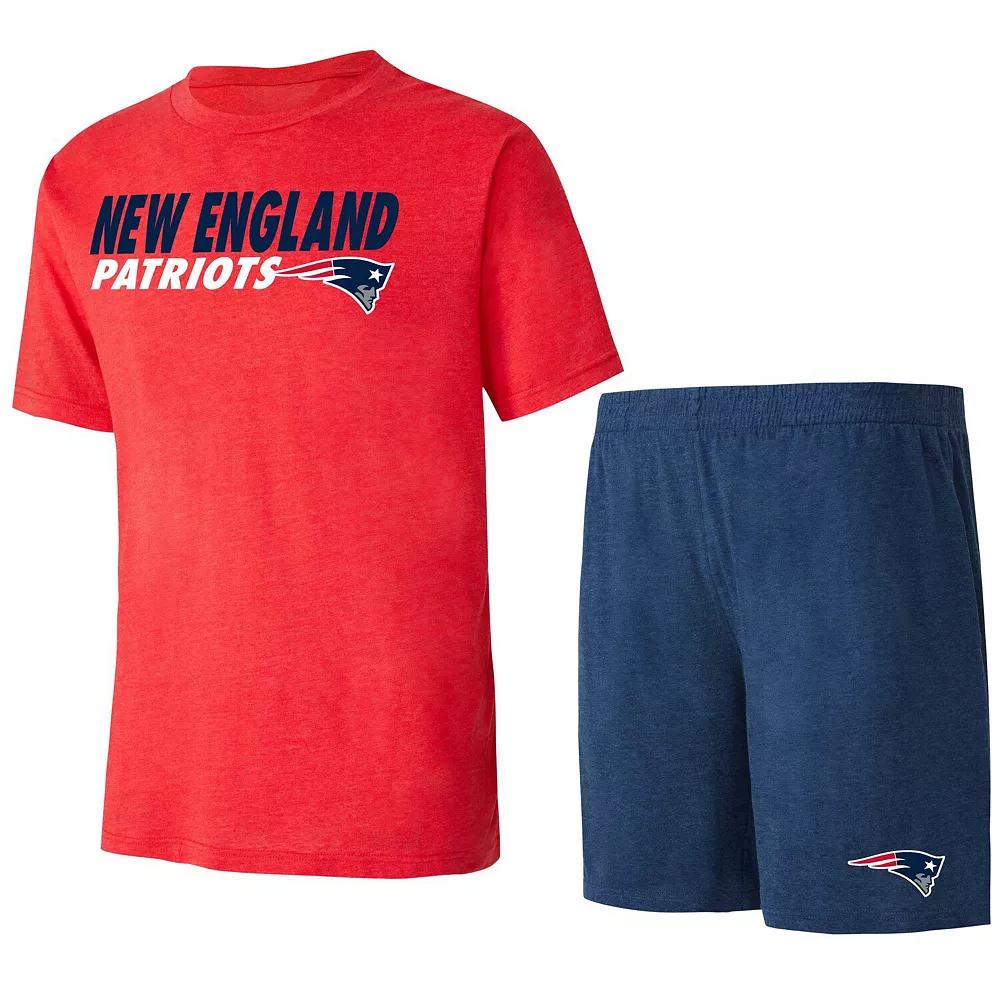 Men's Concepts Sport Navy/Red New England Patriots Meter T-Shirt & Shorts Sleep Set, Size: Large, Blue Product Image
