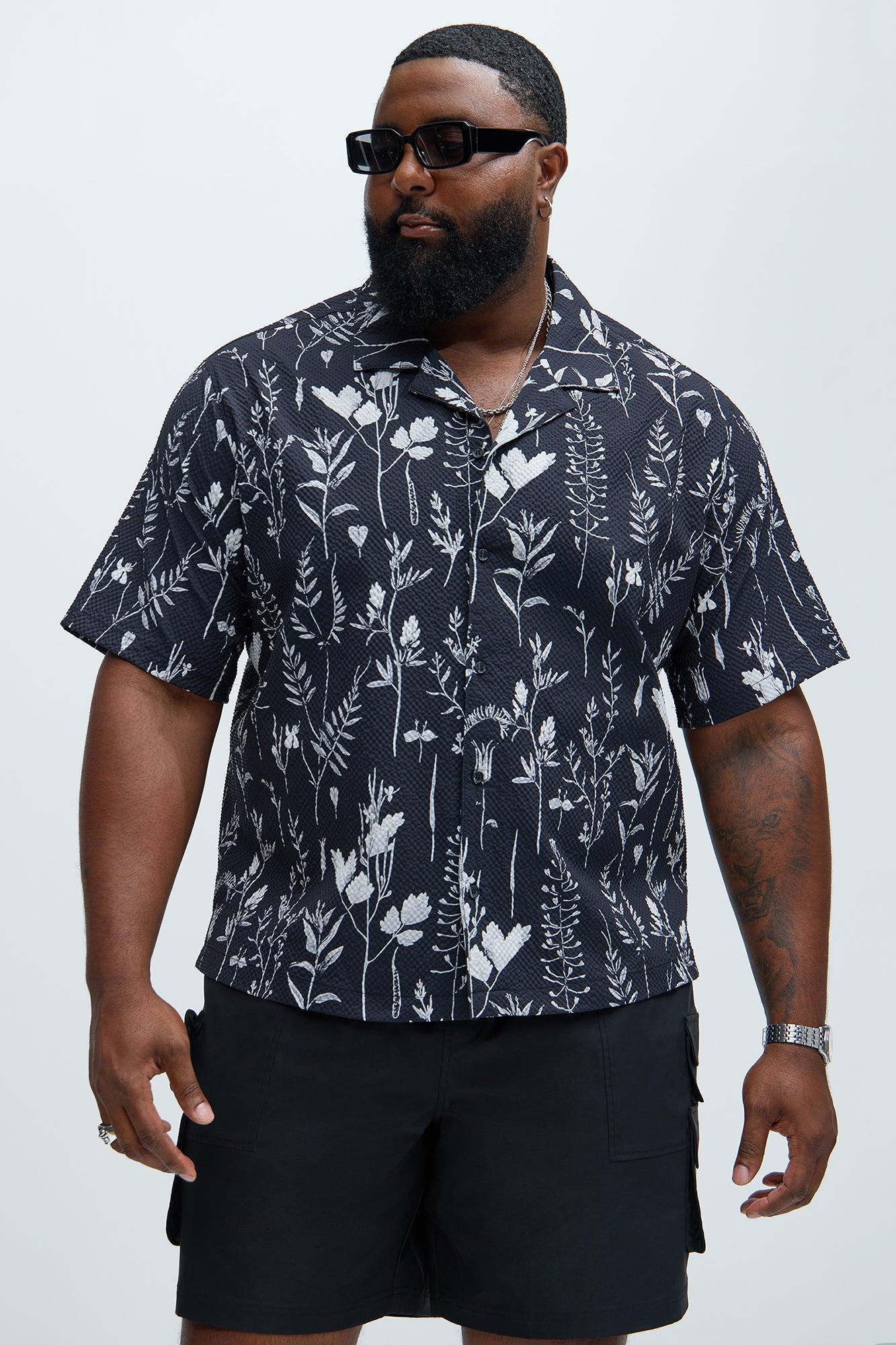 Keany Textured Shirt - Black/White Product Image