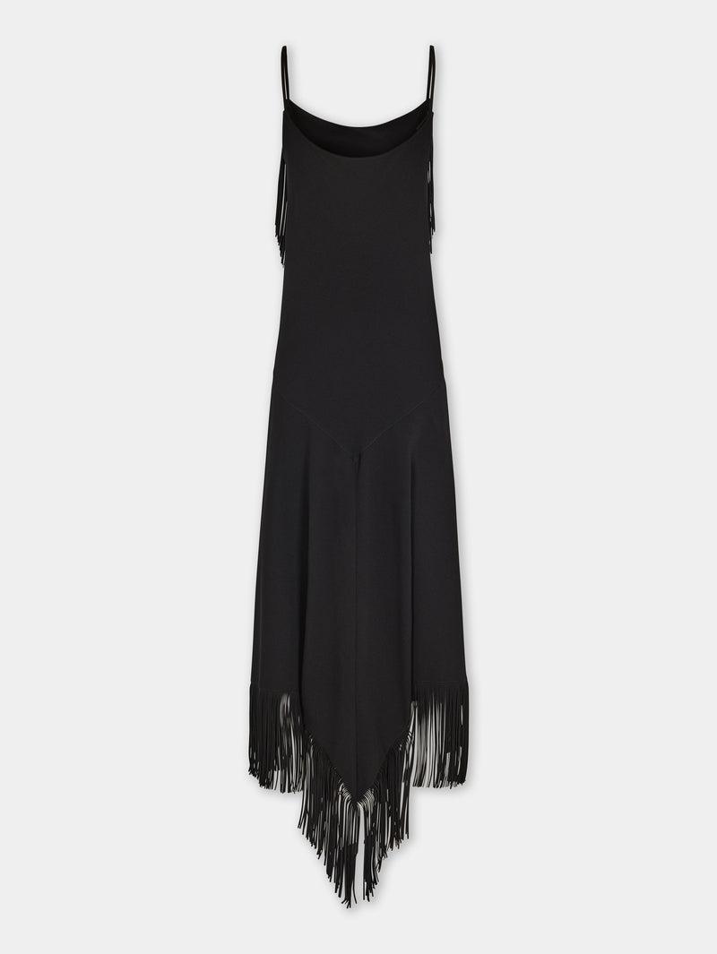 BLACK LONG DRESS IN CREPE Product Image
