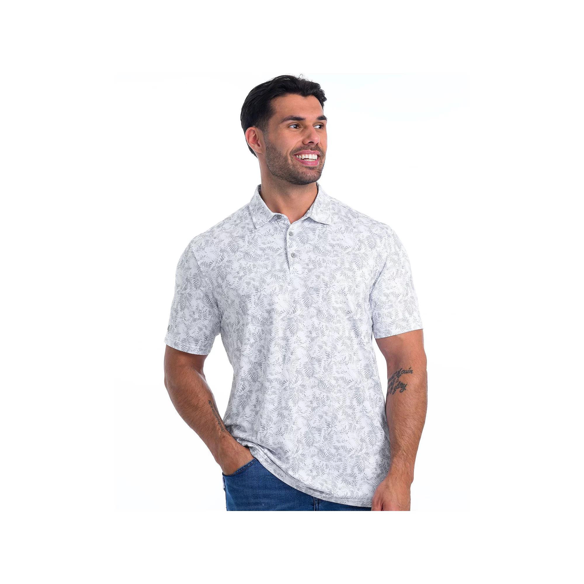 Men's Antigua Lush Polo, Size: Large, White Product Image