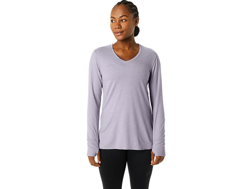 Womens Long Sleeve Heather Top Product Image