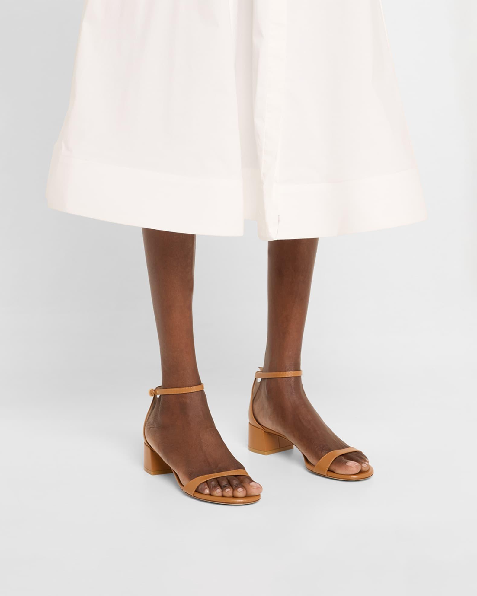 Nudist Leather Ankle-Strap Sandals Product Image