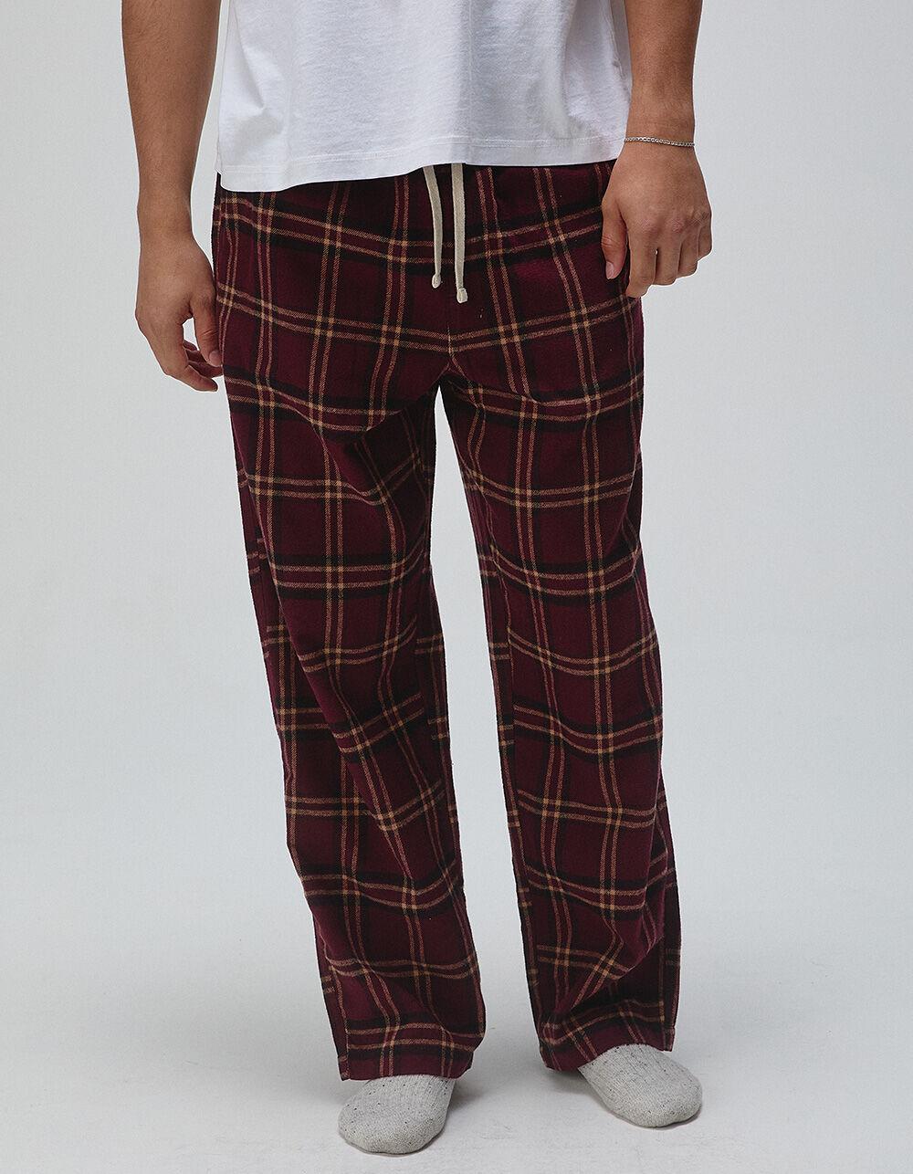 RSQ Mens Plaid Pajama Pants - WHT/GRAY Product Image