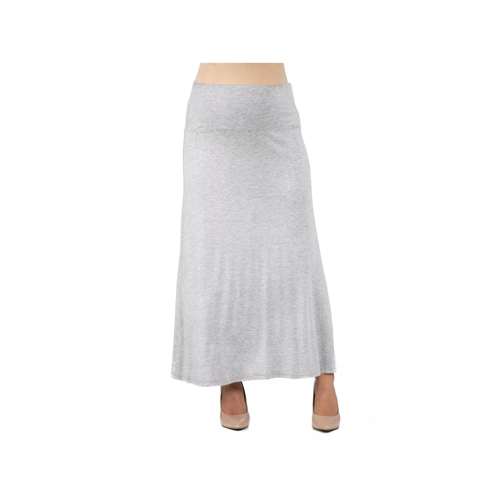 Maternity 24Seven Comfort Apparel Elastic Waist Maxi Skirt, Women's,  Product Image