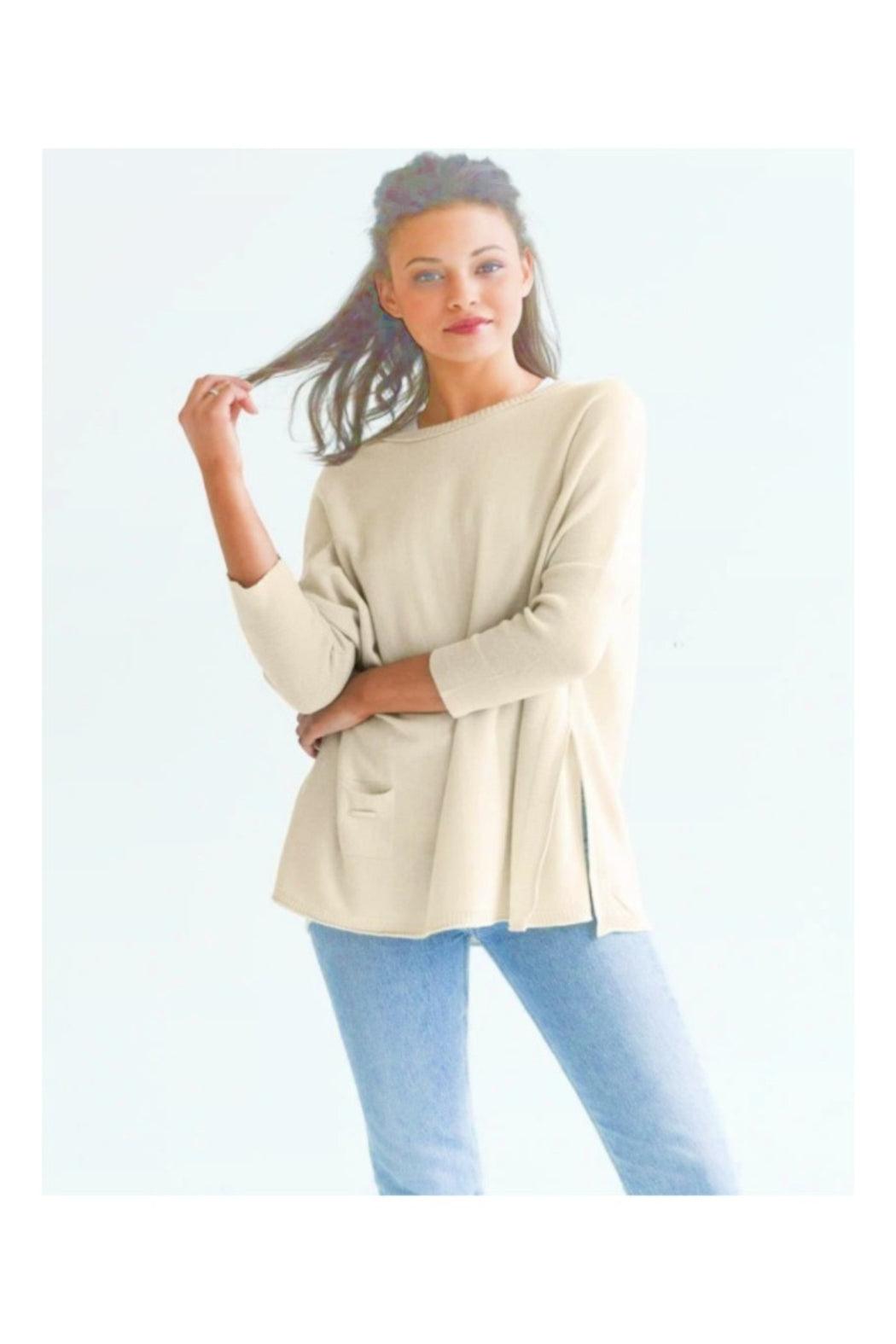 CATALINA CREWNECK MINI POCKET TRAVEL SWEATER Product Image