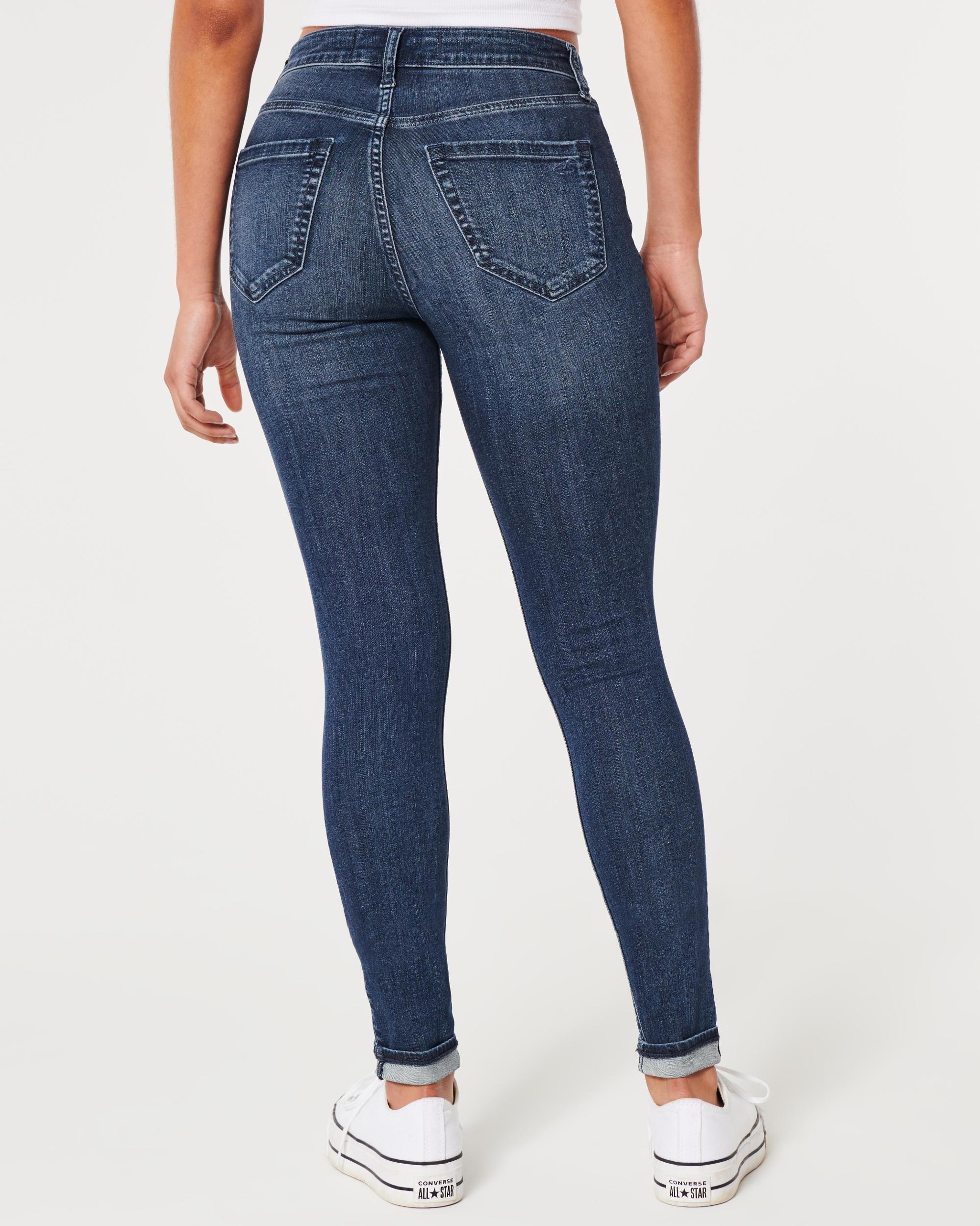 High-Rise Dark Wash Jean Leggings Product Image
