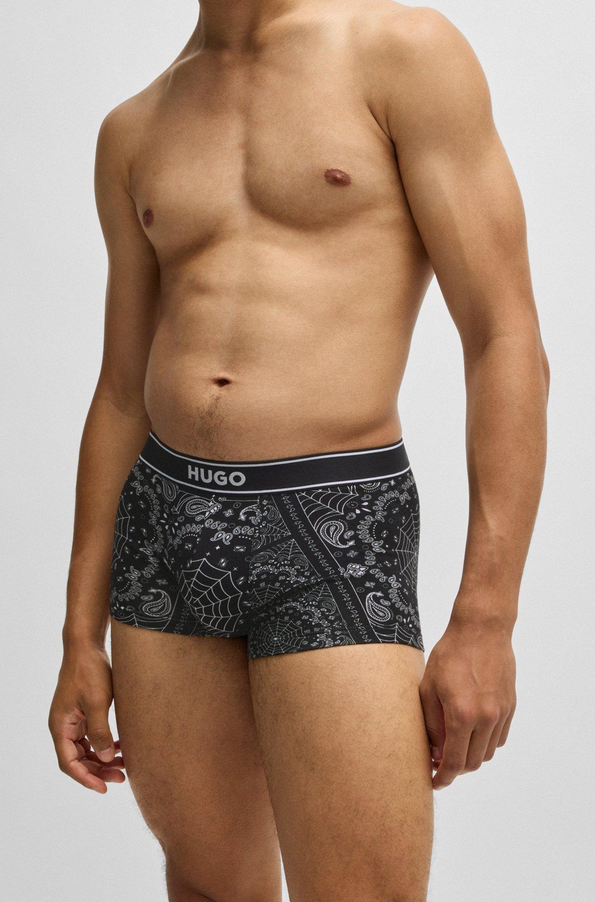 Stretch-cotton trunks with seasonal print Product Image