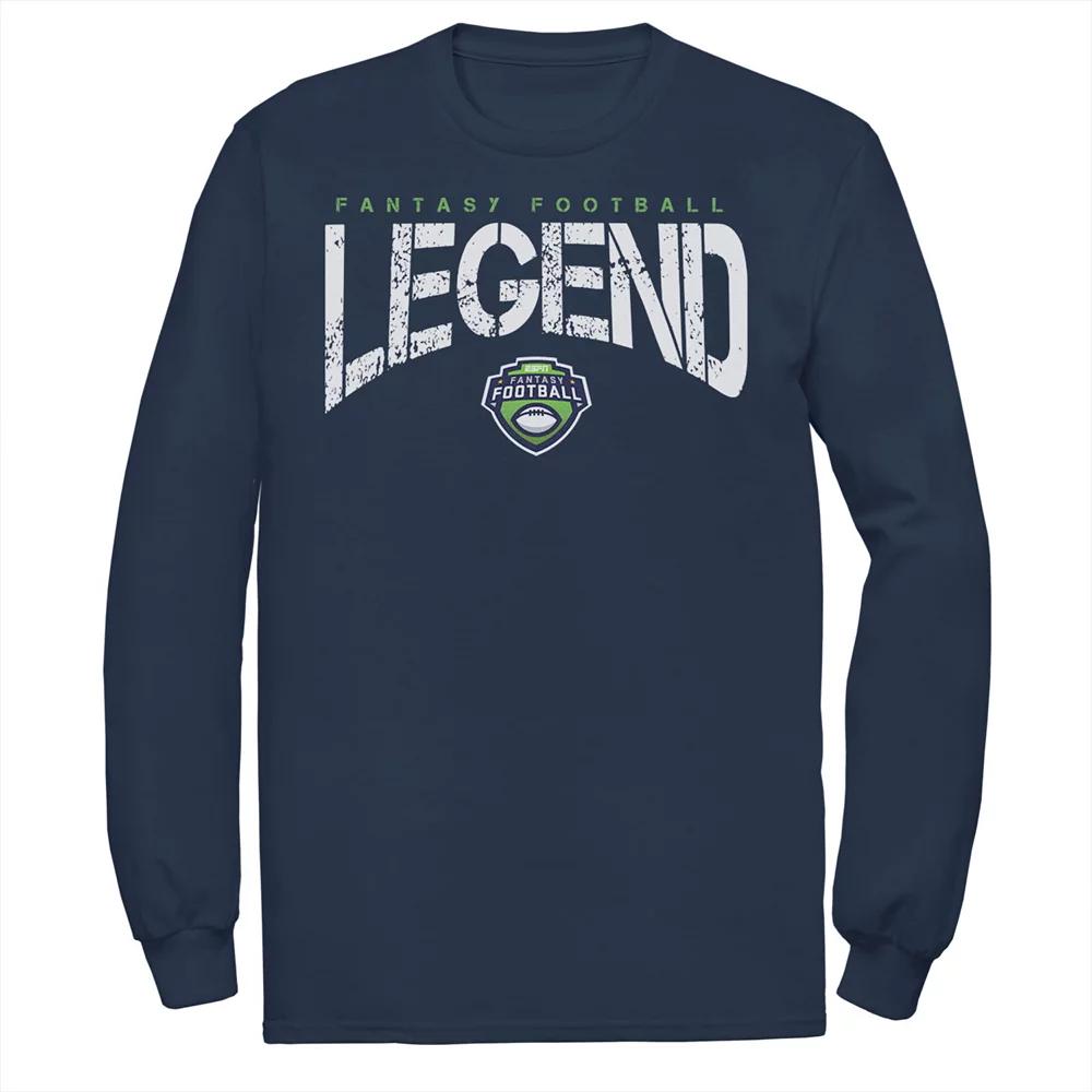 Men's ESPN Fantasy Football Legend Text Long Sleeve Tee, Size: XXL, Black Product Image