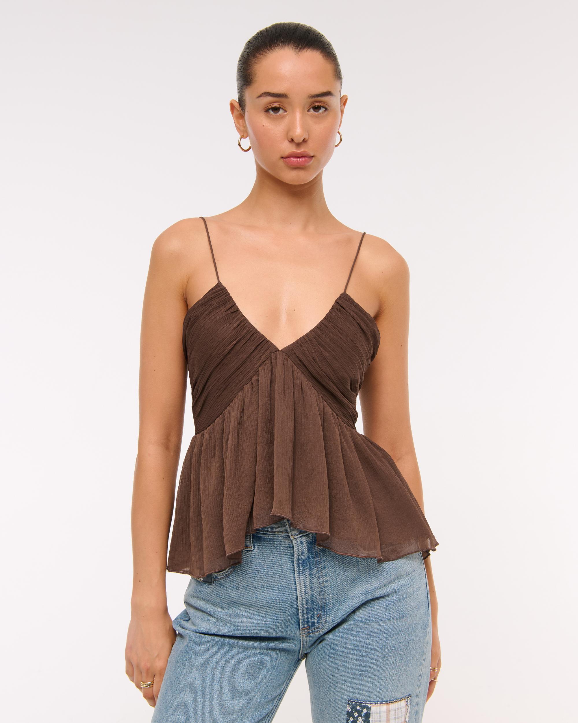 V-Neck Ruched Cami Product Image