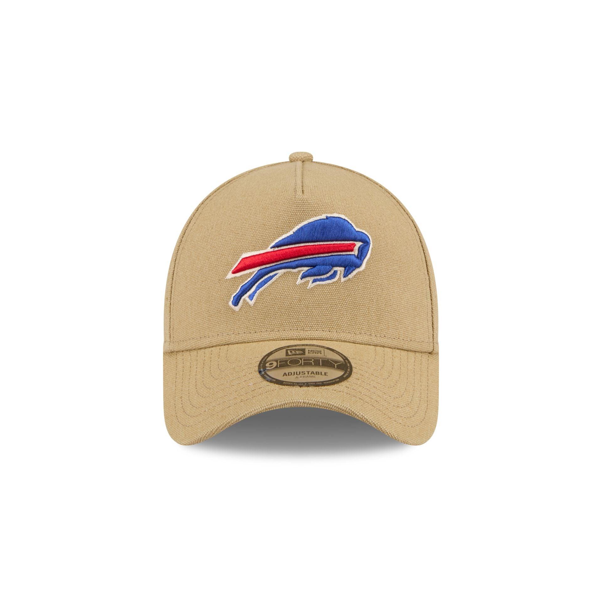 Buffalo Bills Logo Essentials Khaki 9FORTY A-Frame Snapback Hat Male Product Image