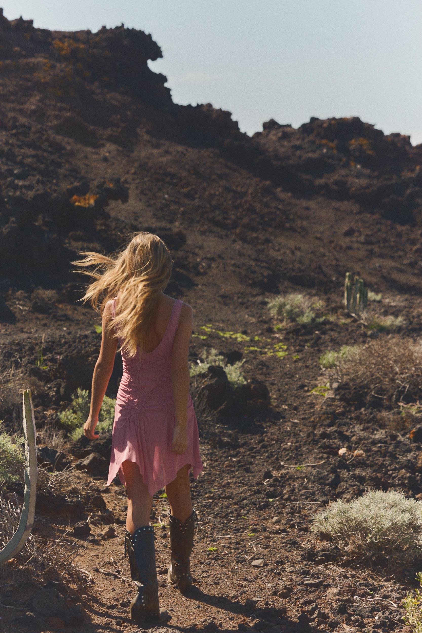 ASYMMETRIC GATHERED MINI DRESS Product Image