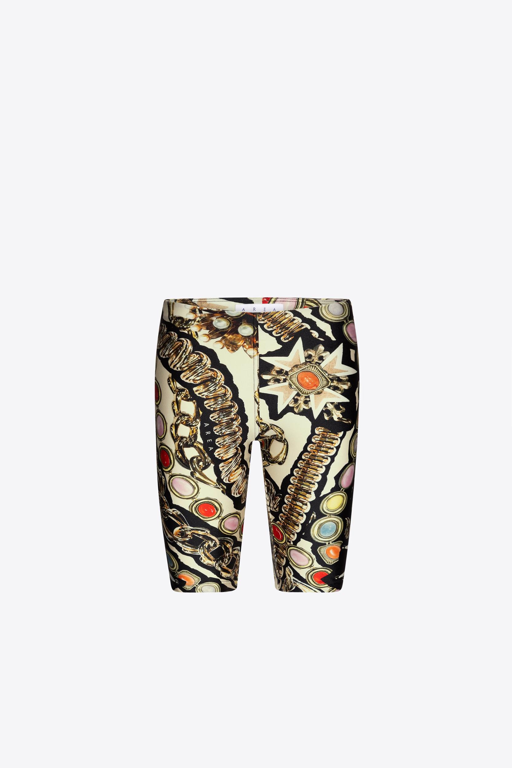 Gemstone Chain Printed Biker Short Product Image