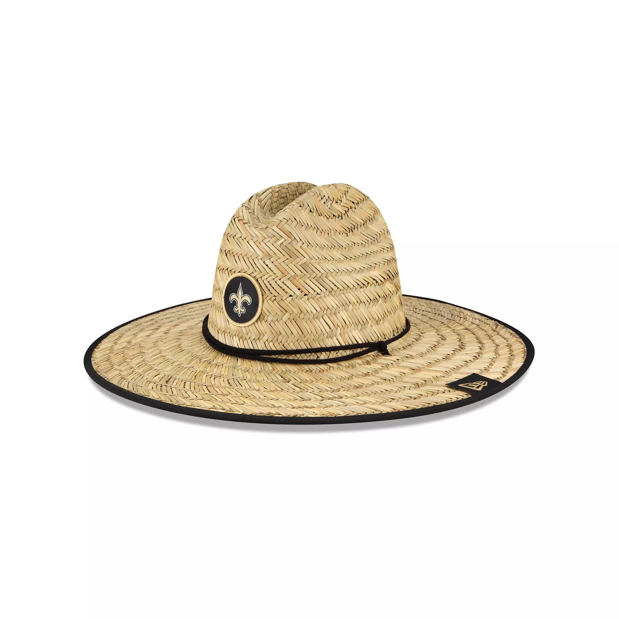 Men's New Era Natural New Orleans Saints NFL Training Camp Official Straw Lifeguard Hat, Beige Product Image