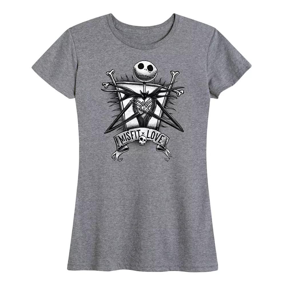 Disney's The Nightmare Before Christmas Women's Misfit Love Graphic Tee,  Product Image