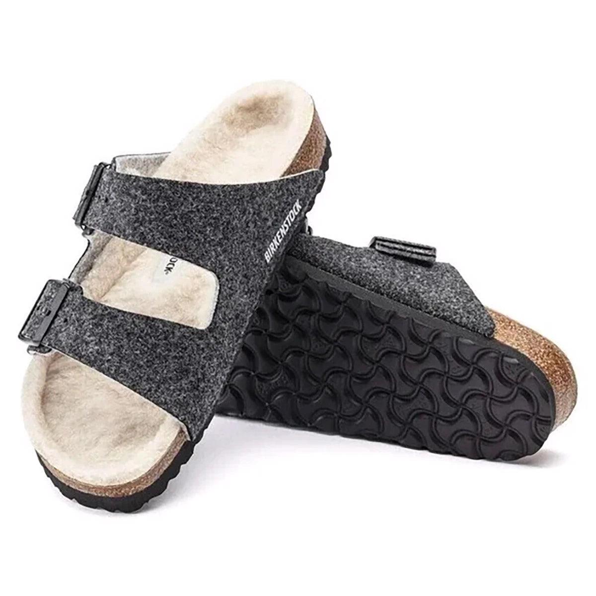 Birkenstock Arizona Happy Lamb Wool Felt Sandals Product Image