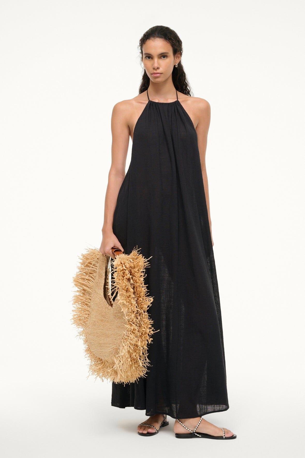 NIGHTSHADE MAXI COVERUP DRESS | BLACK Product Image