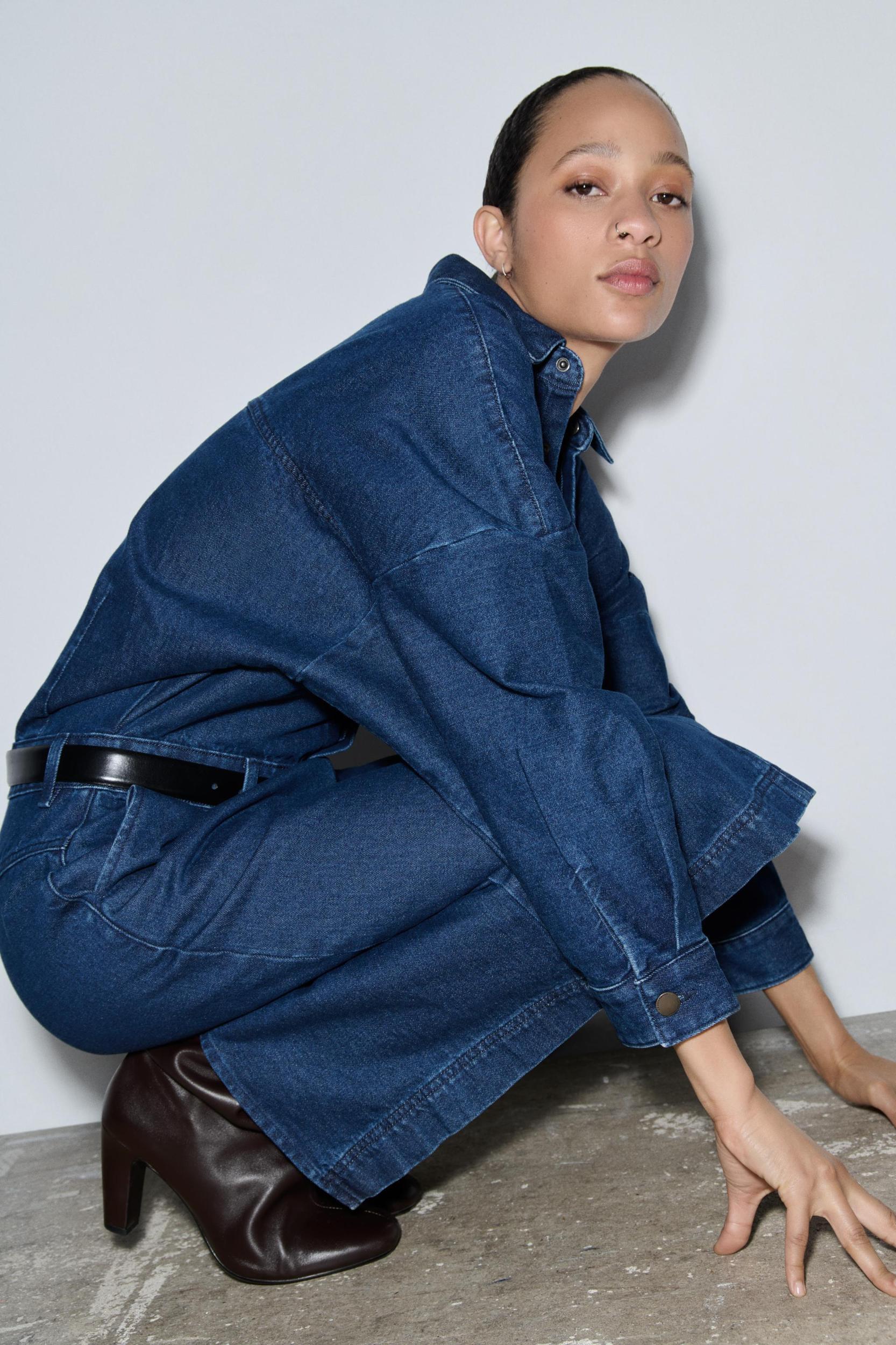 DENIM MIDI DRESS ZW COLLECTION Product Image