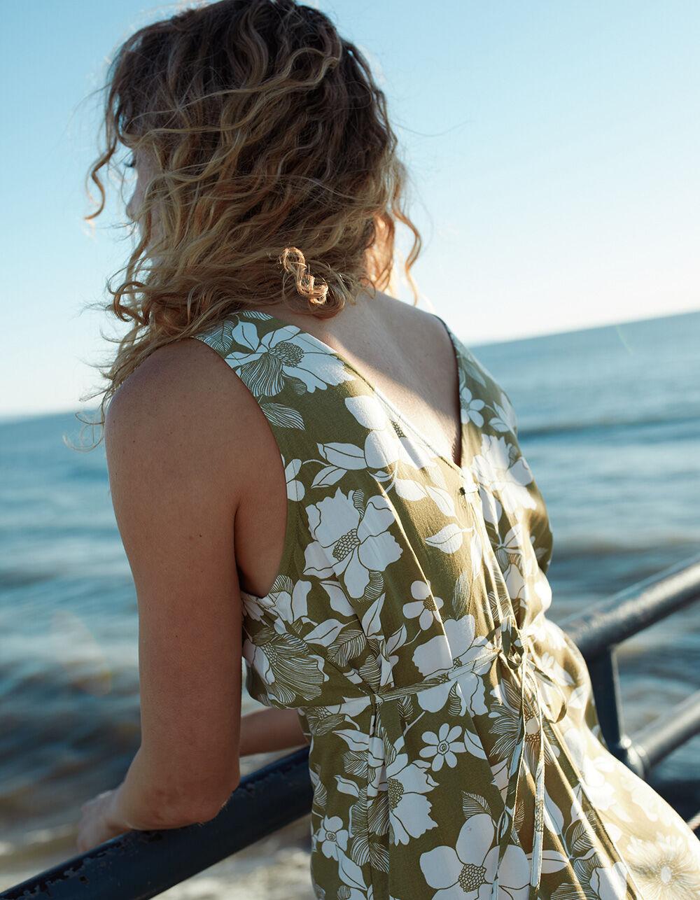 BILLABONG Feel The Love Womens Midi Dress - AVOCADO Product Image