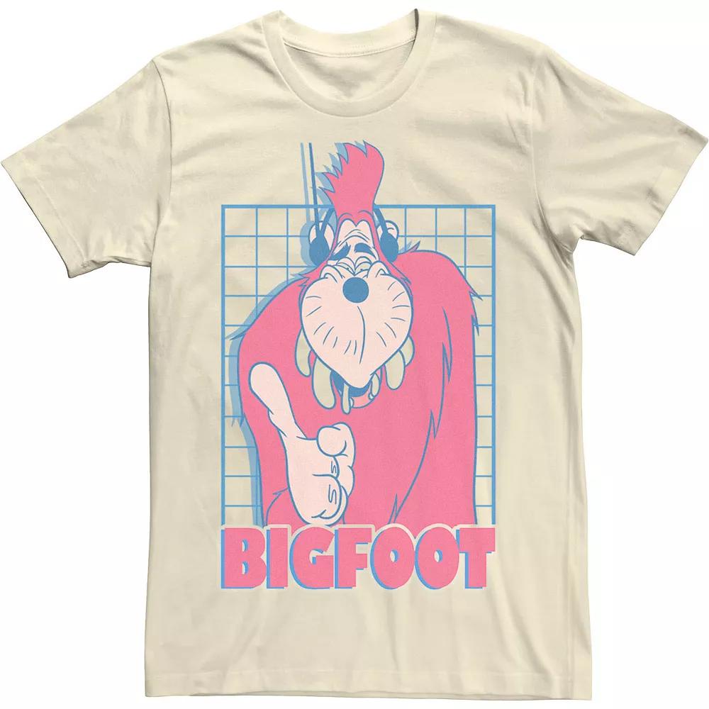 Disney's A Goofy Movie Men's Bigfoot Grid Tee, Size: 3XL, Natural Product Image