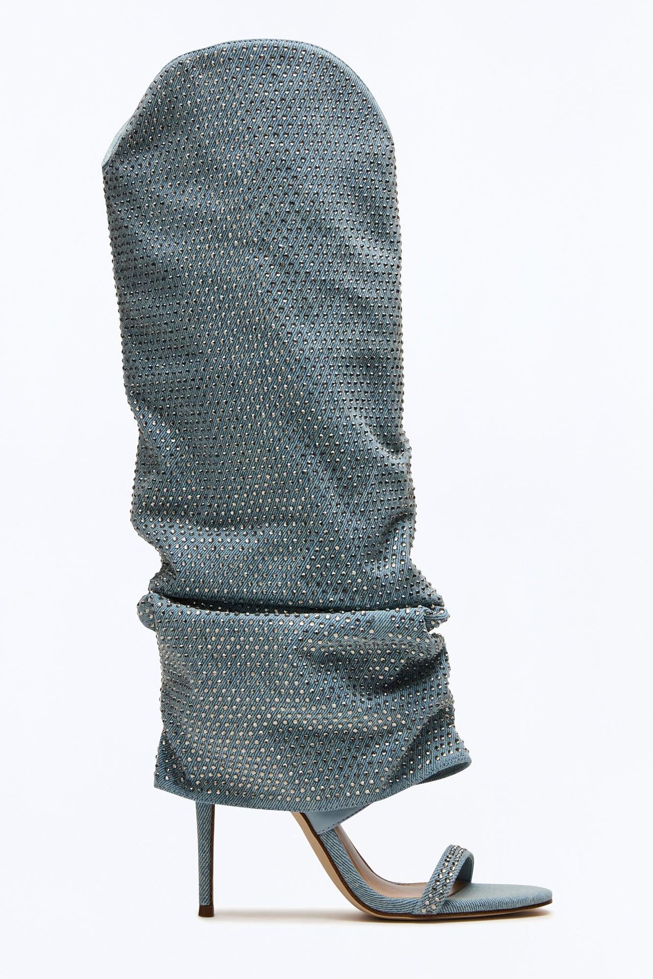 Steve Madden Ravine Denim Boots - Denim Female Product Image