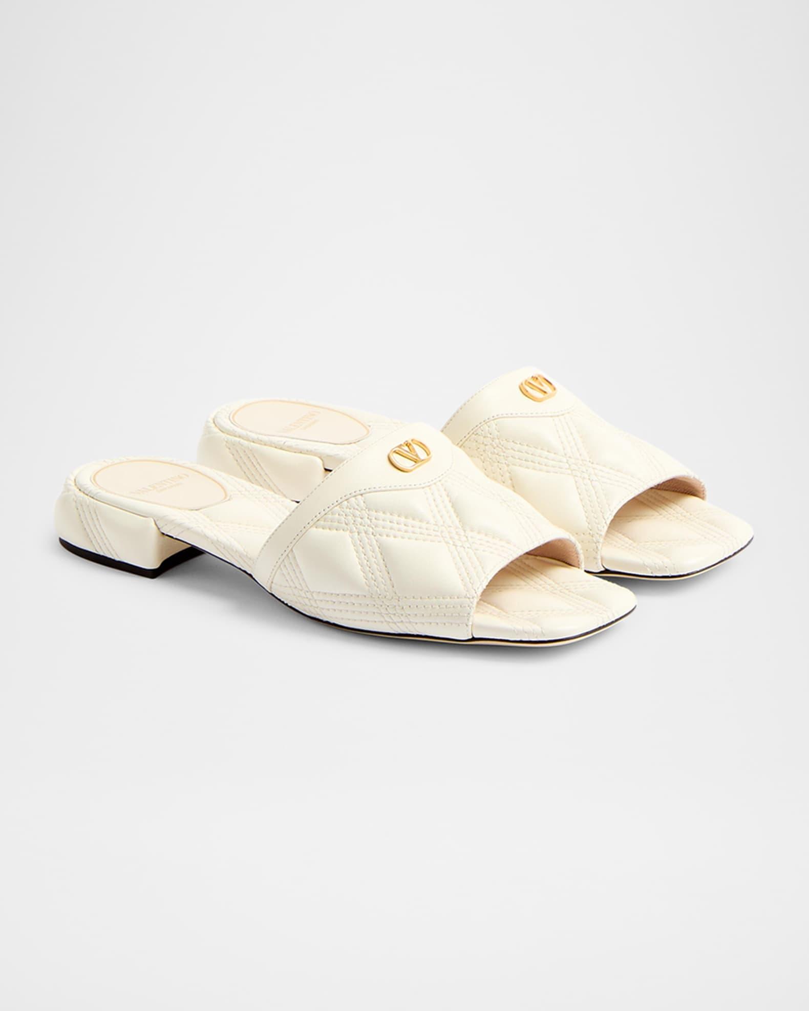 Quilted 67 VLogo Flat Slide Sandals Product Image