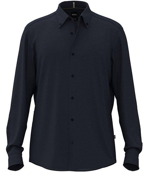 Hugo Boss BOSS Linen Long Sleeve Woven Shirt Product Image