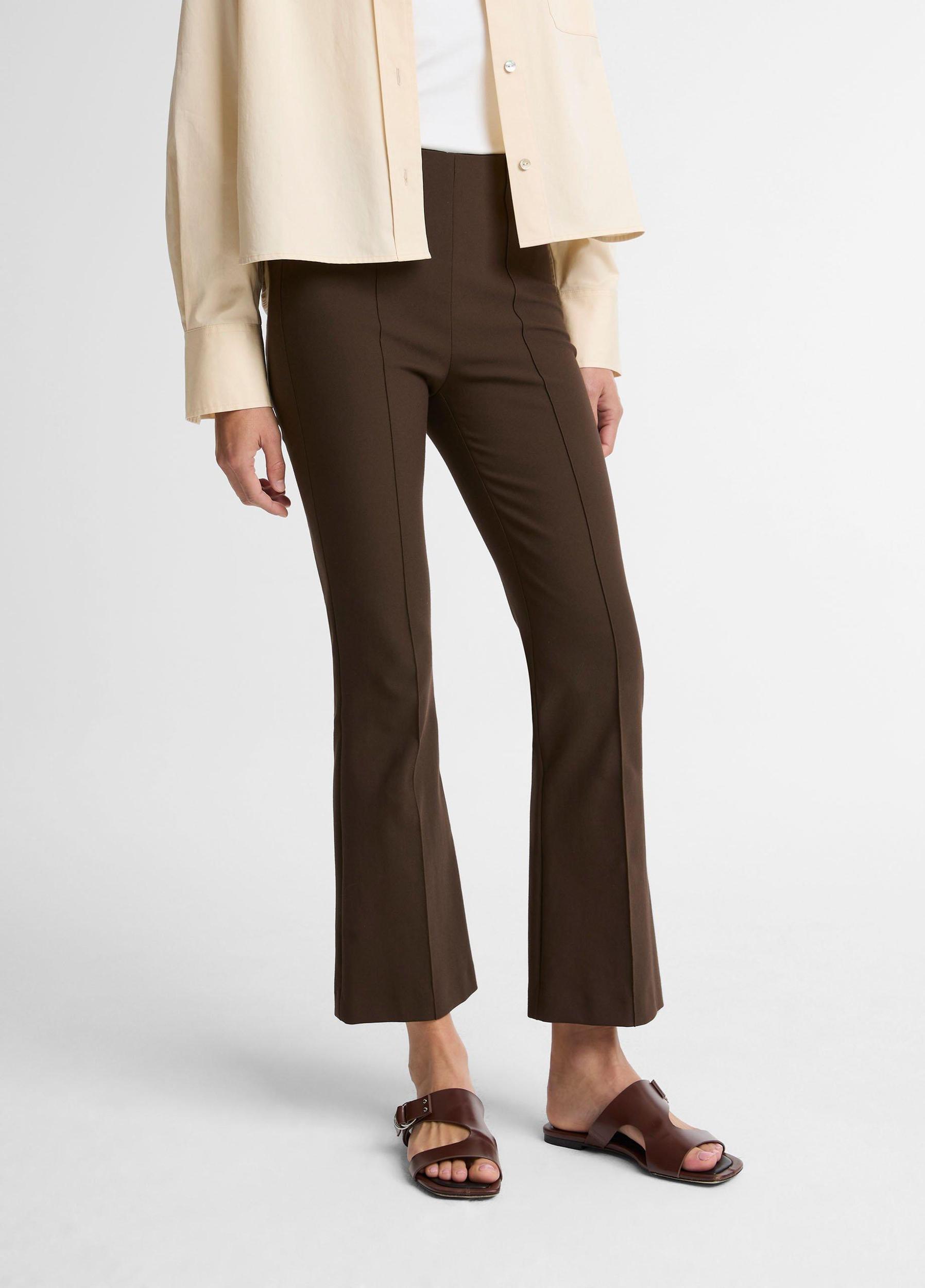Niki Mid-Rise Pintuck Crop Flare Pant Product Image