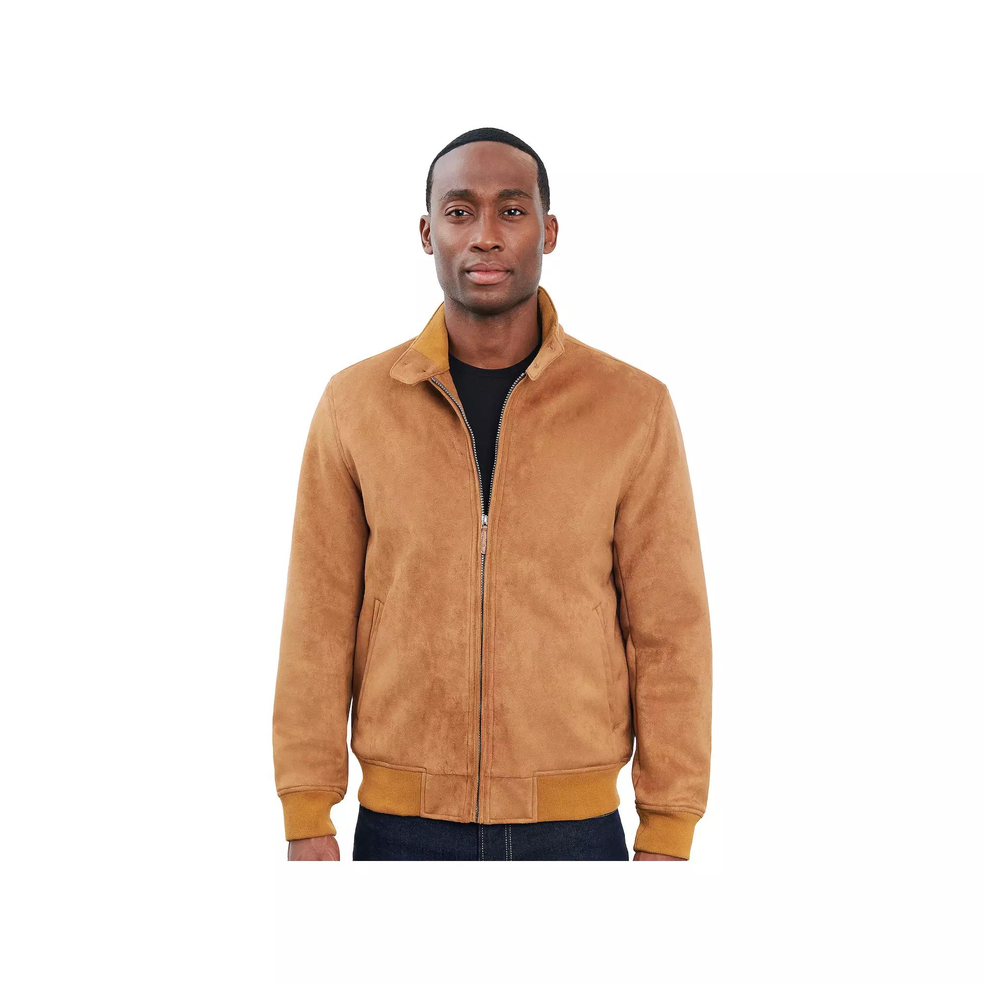 Men's London Fog Faux Suede Harrington Jacket, Size: Small, Whiskey Product Image