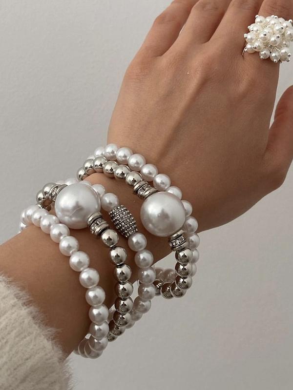 Beaded Shiny Bracelet Accessories Five Pieces Sets Product Image