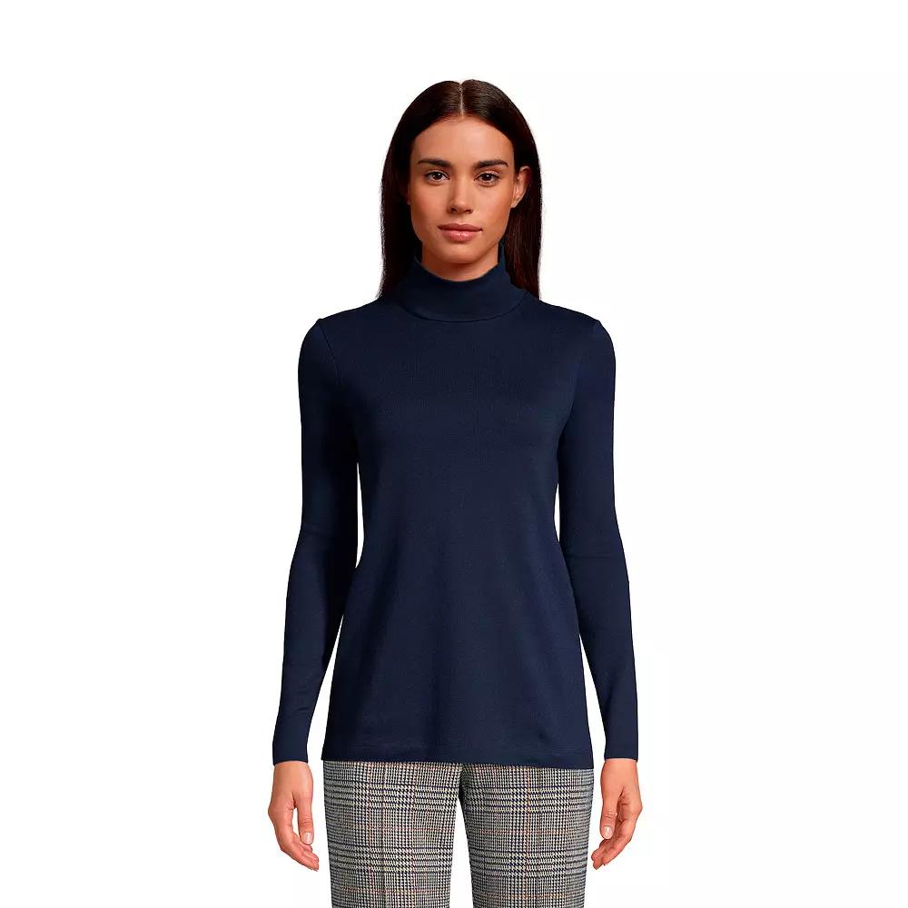 Women's Lands' End Supima Cotton Long Sleeve Turtleneck,  Product Image