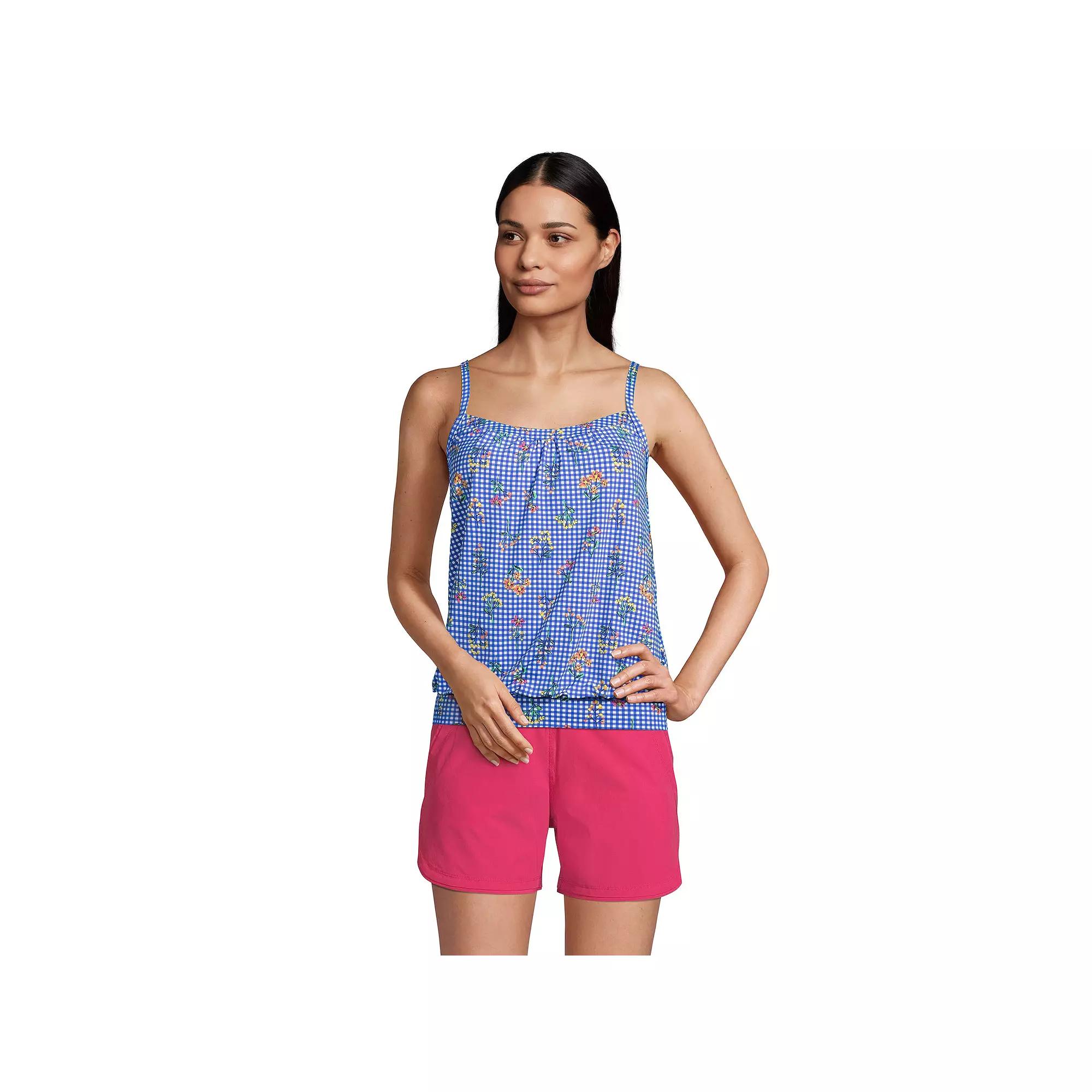 Women's Lands' End UPF 50 Blouson Tankini Swimsuit Top,  Product Image