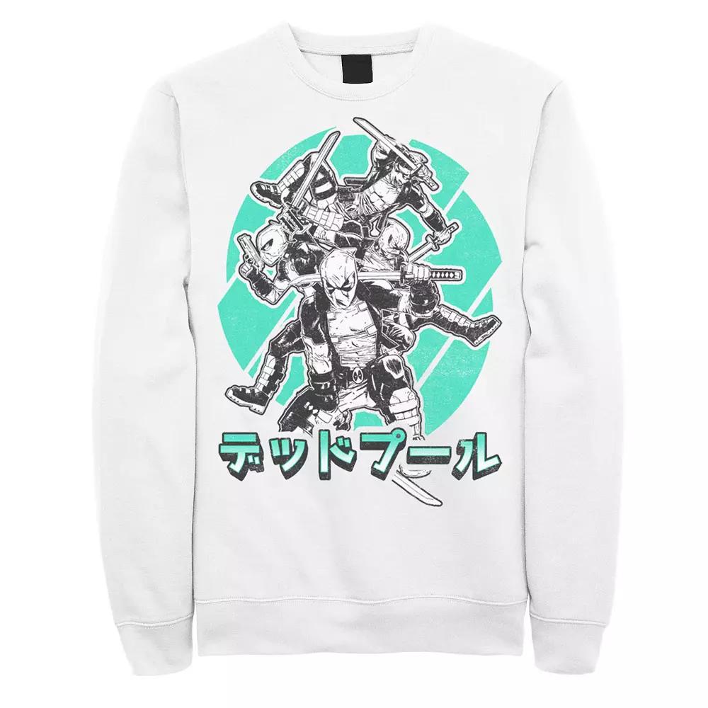 Men's Marvel Deadpool Kanji Fighting Graphic Sweatshirt,  Product Image