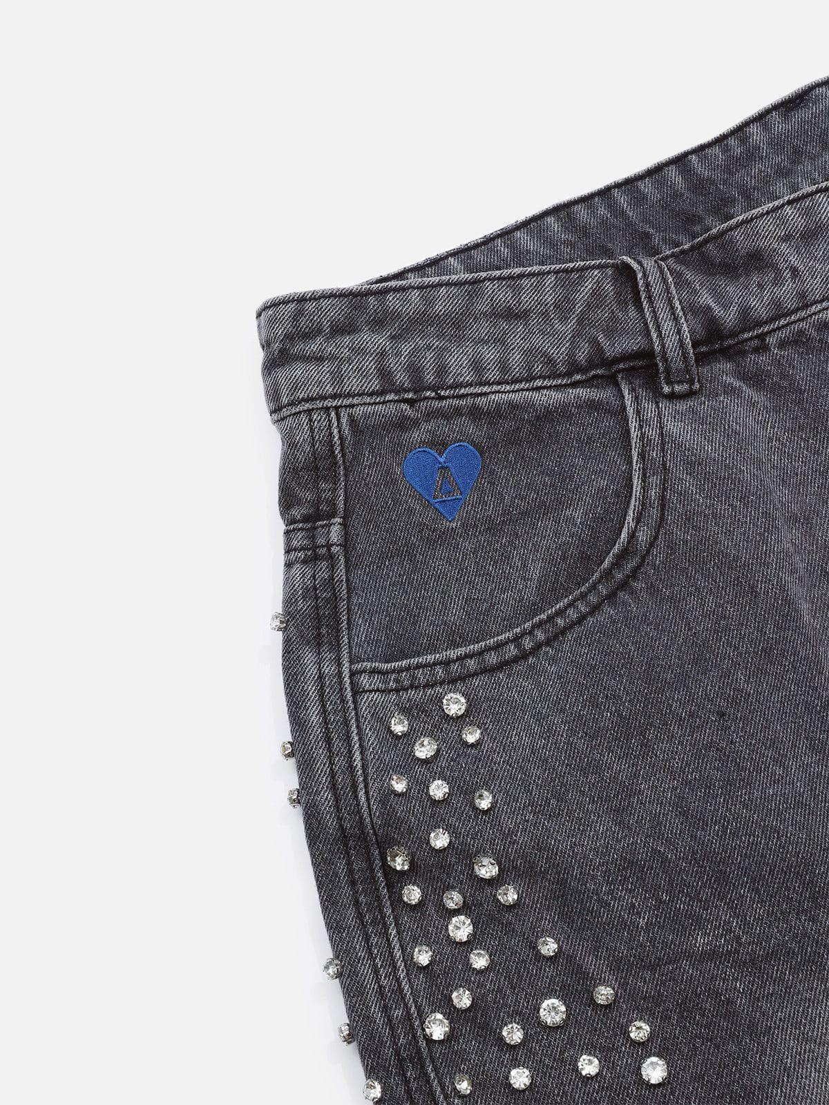 Aelfric Eden Rhinestone Baggy Jeans Product Image
