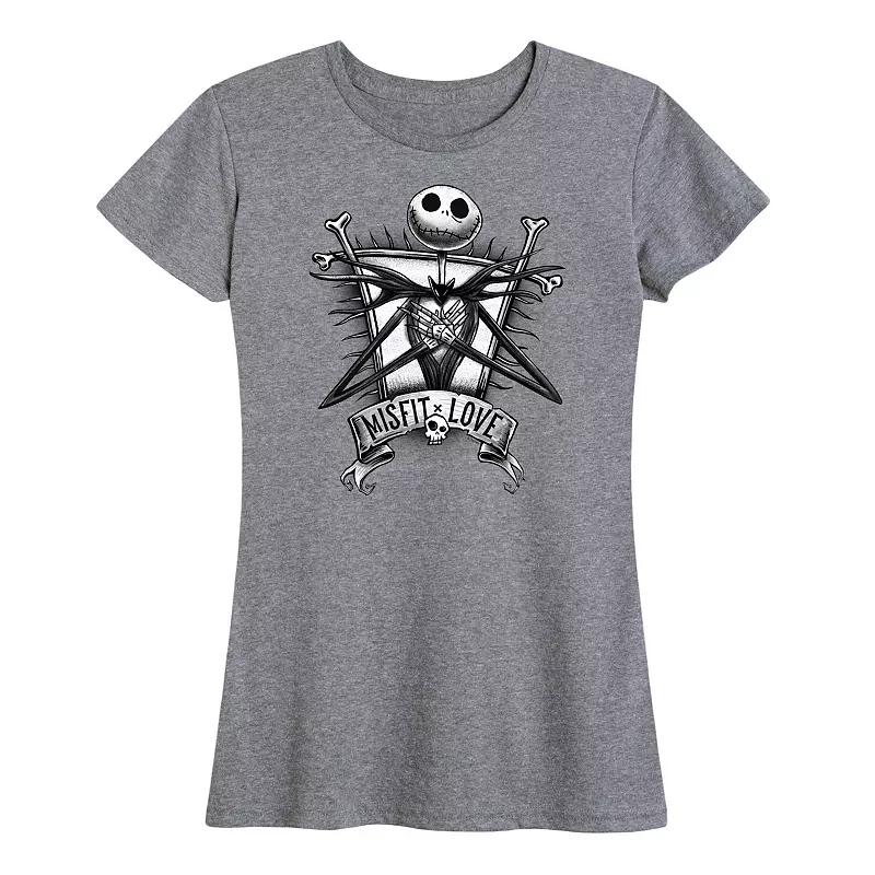 Disney's The Nightmare Before Christmas Women's Misfit Love Graphic Tee,  Product Image