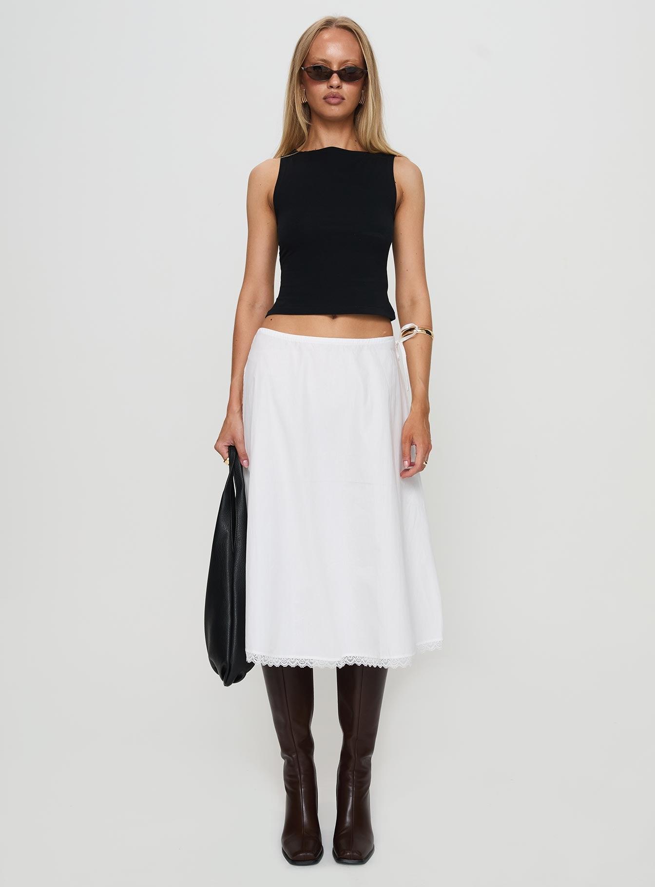Taka Midi Skirt White Product Image
