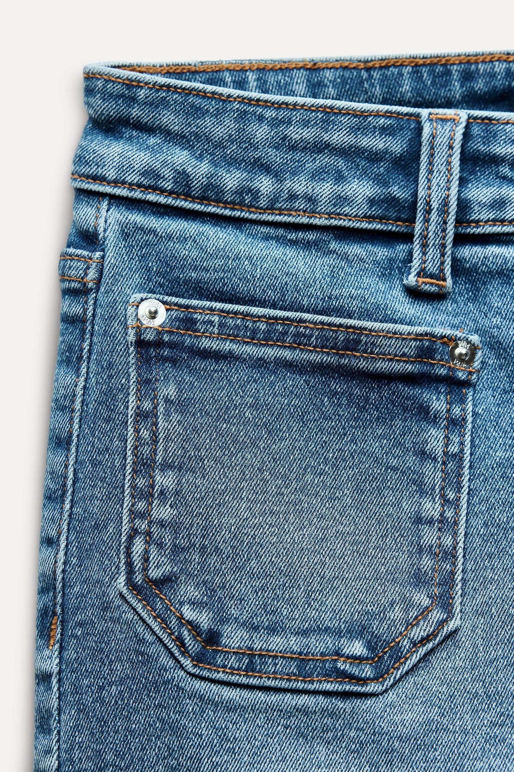 HIGH-WAISTED MINI FLARE JEANS Z1975 Product Image