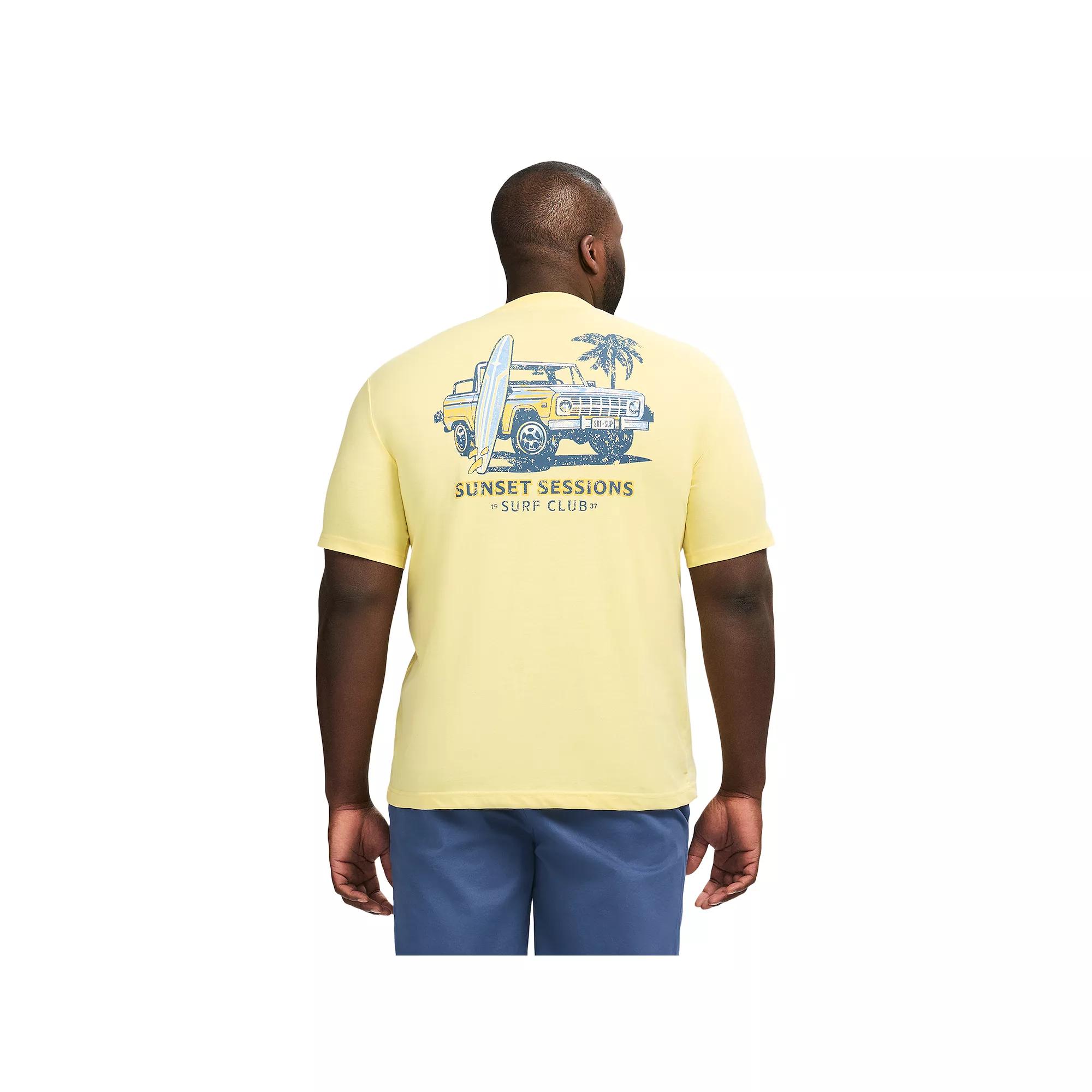 Big & Tall IZOD Saltwater Soft Wash Short Sleeve Graphic Tee, Men's, Size: XXL Tall, Yellow Meringue Product Image